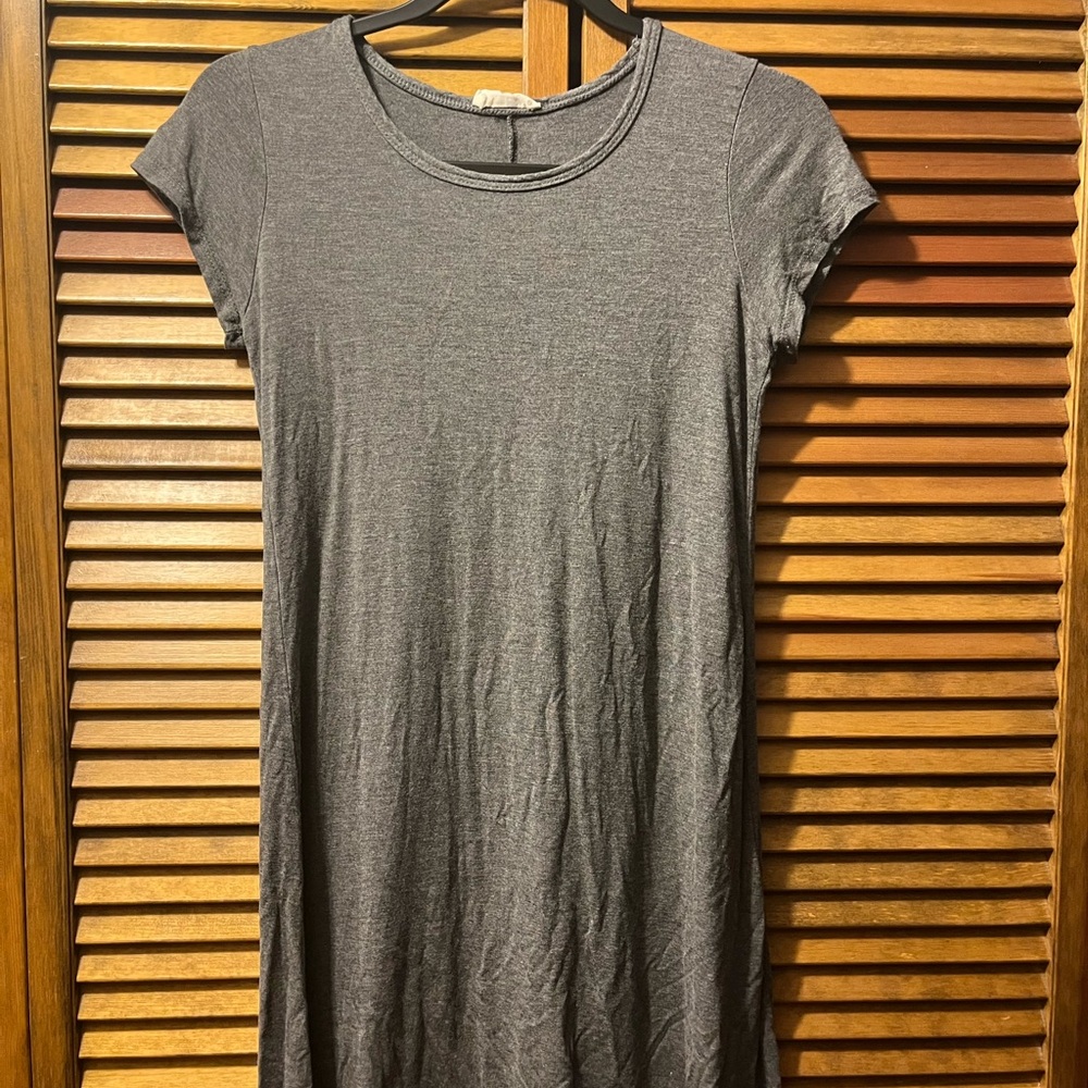 Gray Short Sleeve Dress